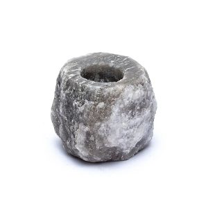 Värmeljushållare, saltsten, grå, 800-1200g