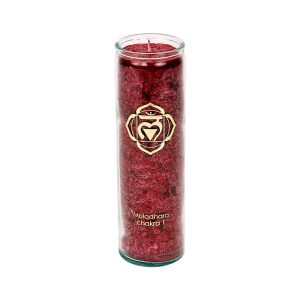 Aromatic Candle Stearin 1st Chakra 100 hours, 21x6.5 cm