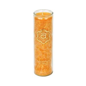 Aromatic Candle Stearin 2nd Chakra 100 hours, 21x6.5 cm