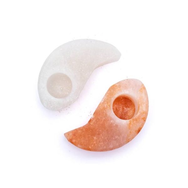 Värmeljushållare saltsten yin yang, 1600-1800 g - Bild 2