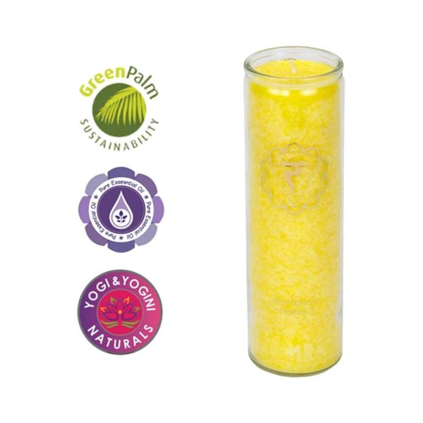 Aromatic Candle Stearin 3rd Chakra 100 hours, 21x6.5 cm - Bild 3