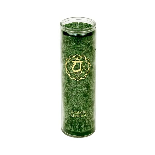 Aromatic Candle stearin 4th Chakra 100 hours, 21x6.5 cm