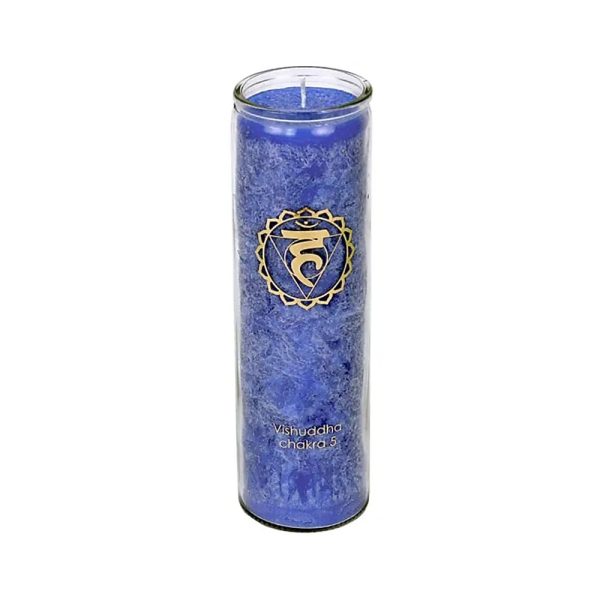Aromatic Candle stearin 5th Chakra 100 hours, 21x6.5 cm