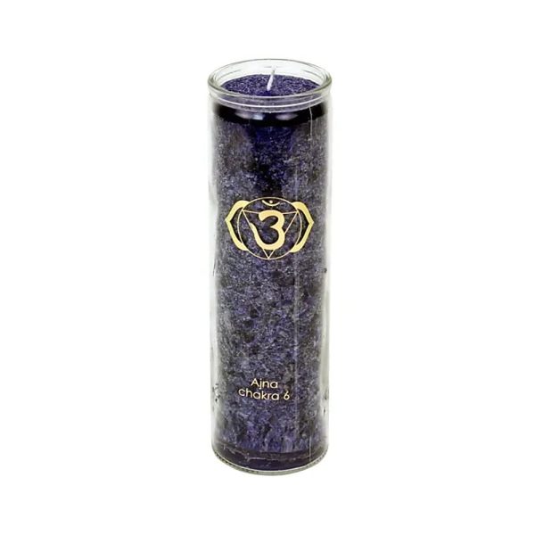 Aromatic Candle stearin 6nd Chakra 100 hours, 21x6.5 cm