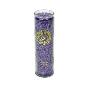 Aromatic Candle stearin 7th Chakra 100 hours, 21x6.5 cm