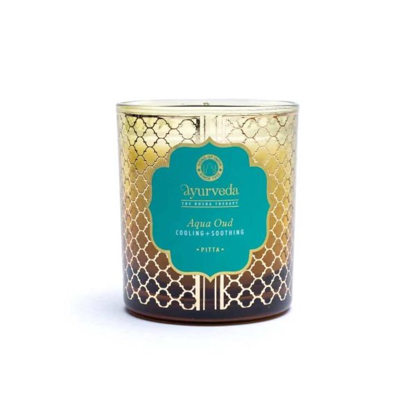 Pitta aqua oud ayurveda doftljus, 200 g - Bild 2