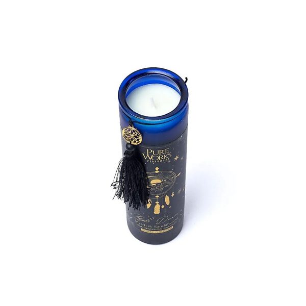Manifestationsljus Boho Dreams i glas med tofs, 300 g - Bild 2