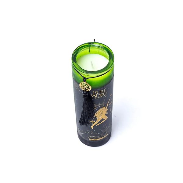 Manifestationsljus Gudinna i glas med tofs, 300 g - Bild 2