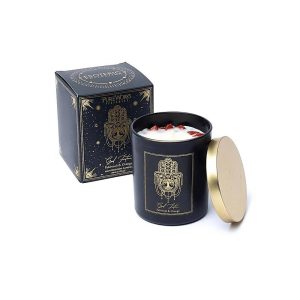 Manifestationsljus God Lycka i glas med lock, 200 g