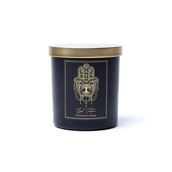 Manifestationsljus God Lycka i glas med lock, 200 g - Bild 3