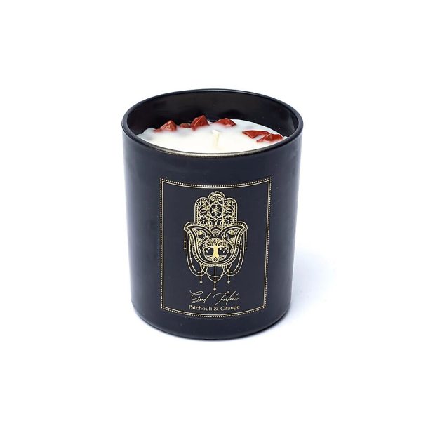 Manifestationsljus God Lycka i glas med lock, 200 g - Bild 2