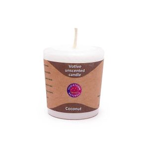 Votljus kokosvax vitt, 4,5x4 cm