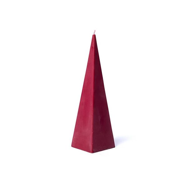 Pyramidljus rött oparfymerat, 21x6cm