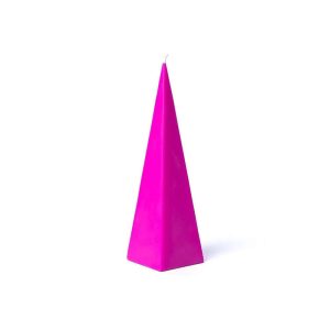 Pyramidljus magenta oparfymerat, 21x6cm