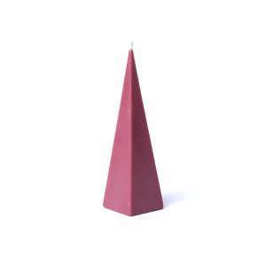 Pyramidljus gammalrosa oparfymerat, 21x6cm
