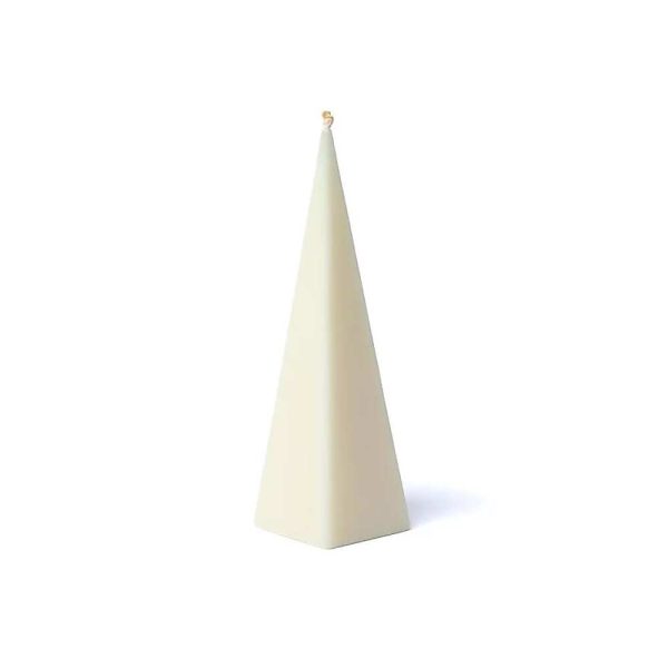 Pyramidljus benvitt oparfymerat, 21x6cm