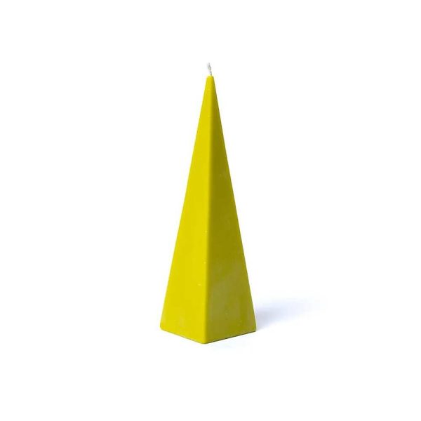 Pyramidljus grönt oparfymerat, 21x6cm