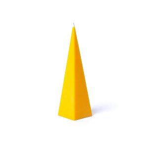 Pyramidljus gult oparfymerat, 21x6cm