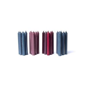 Återvunna middagsljus oparfymerat set om 24, 19x2,2 cm