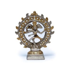 Shiva Nataraj mässingsdubbelring tvåfärgad, 15 cm