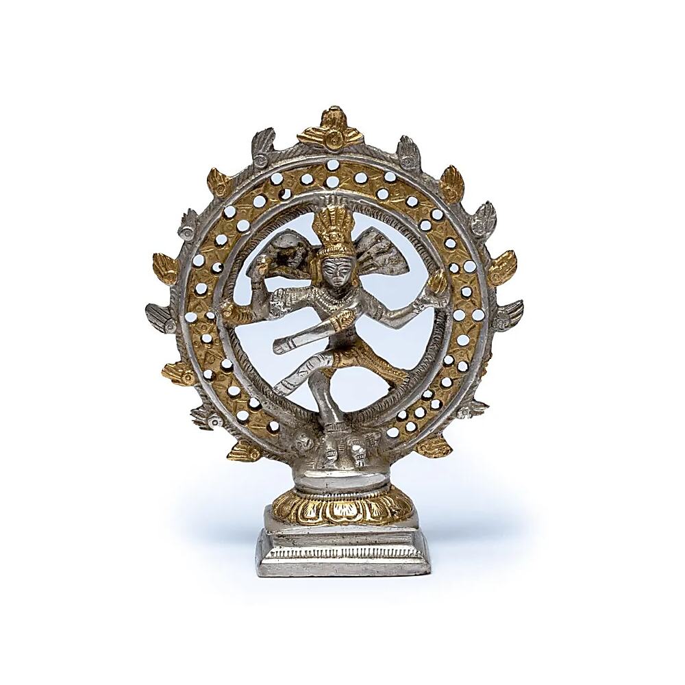 Shiva Nataraj mässingsdubbelring tvåfärgad, 15 cm