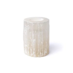 Selenit rund värmeljushållare, 7x10cm