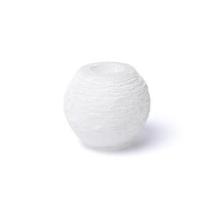 Selenit värmeljushållare snöboll, 10x10cm