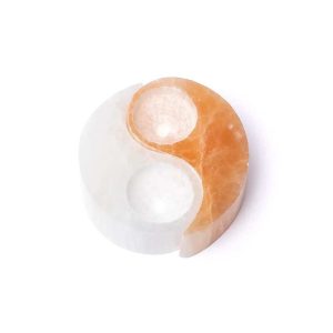 Selenit värmeljushållare Ying & Yang, 10 cm