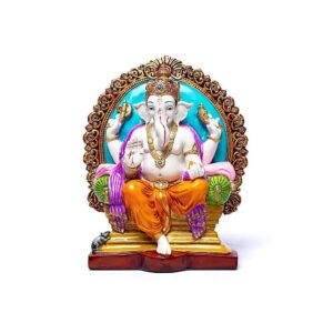 Ganesha på tron, 28x23cm