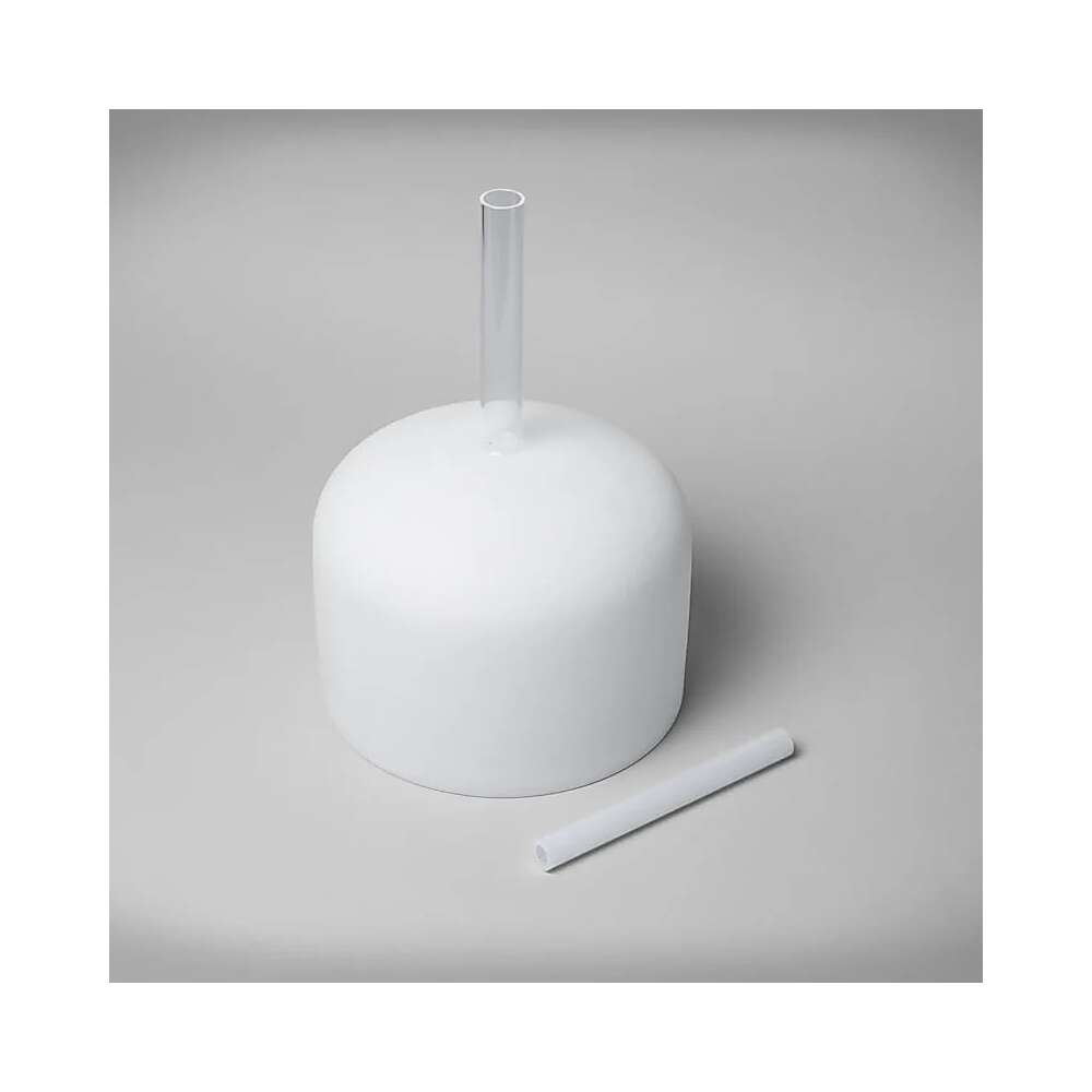 Klangskål av kristall, handhållen, vit A-ton 432 Hz, 25 cm - Bild 2