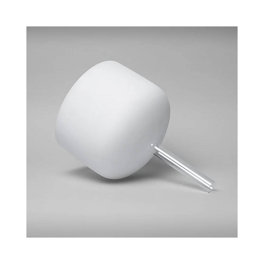 Klangskål av kristall, handhållen, vit B-ton 432 Hz, 25 cm - Bild 3