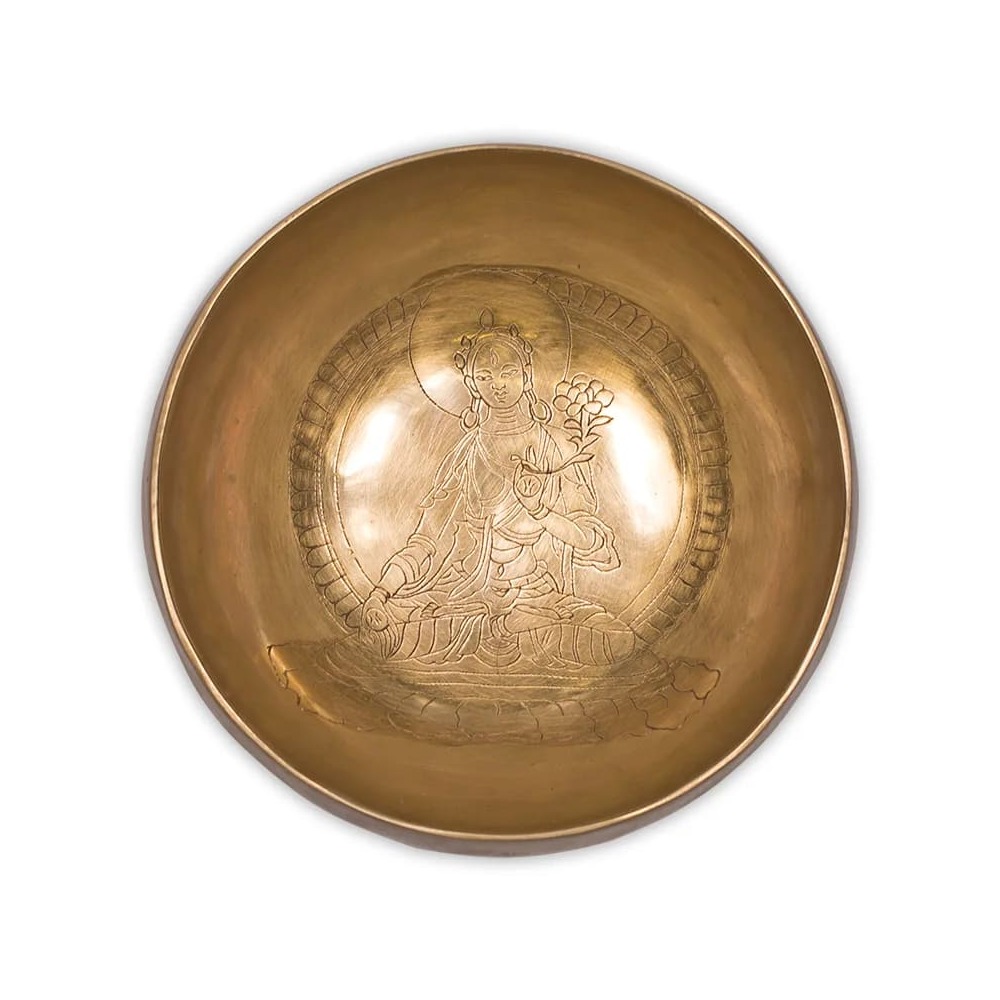 Tara Buddha Healing Klangskål, 400-600 g; 13 cm - Bild 2