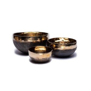 Klangskål Ishana svart & guld, 250-300 g; 10 cm