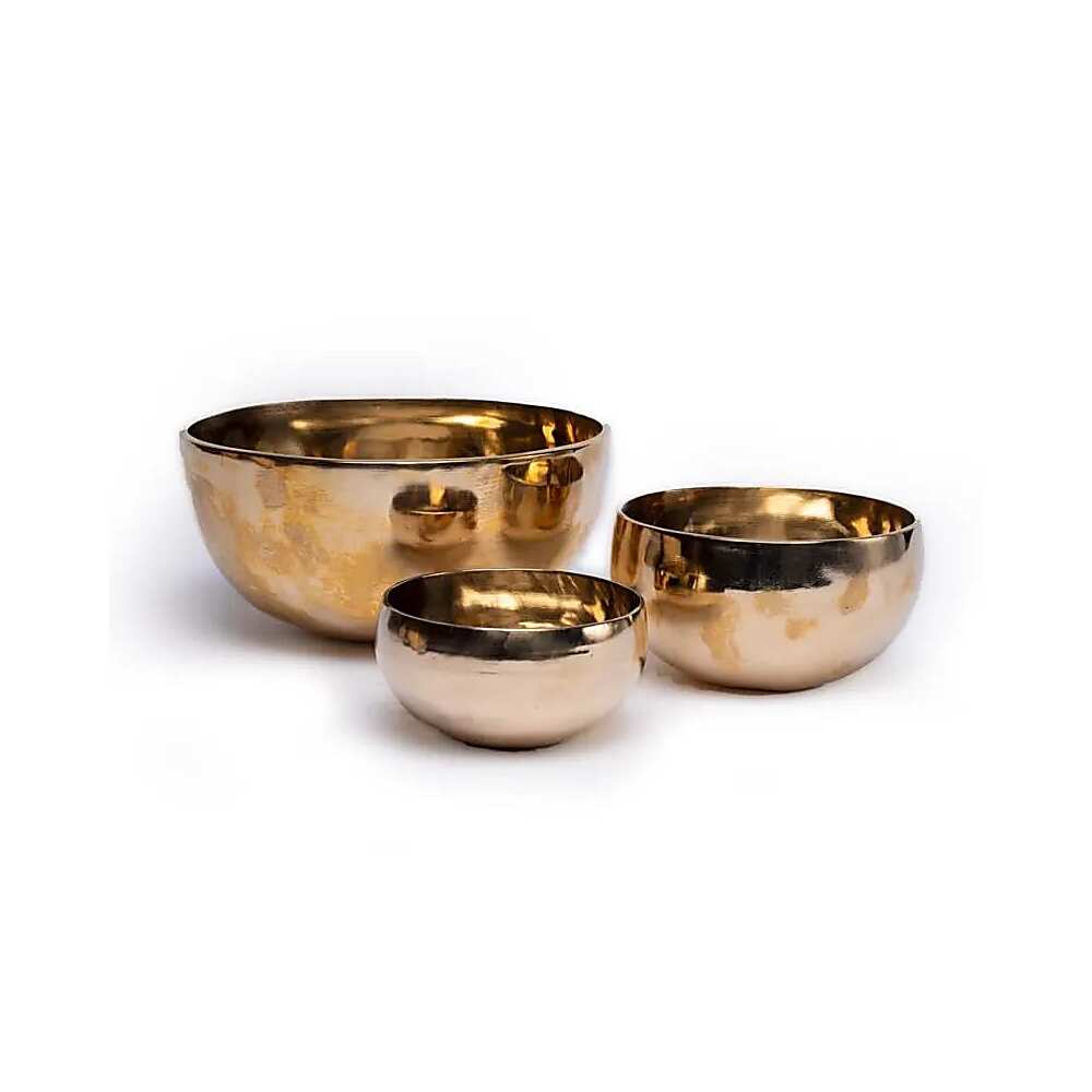 Klangskål Shanti guldfärg, 2000-2250 g; 27-29 cm