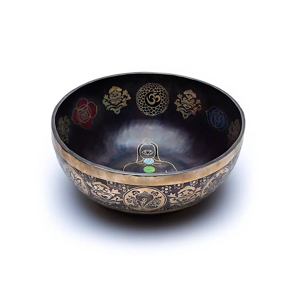 7 Chakra klangskål färgad, 5200-5800 g; ±38 cm