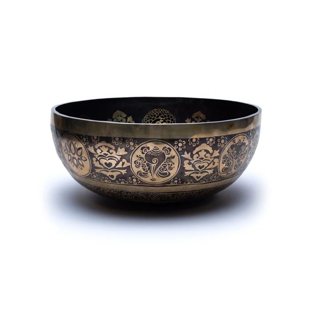 7 Chakra klangskål färgad, 5200-5800 g; ±38 cm - Bild 4