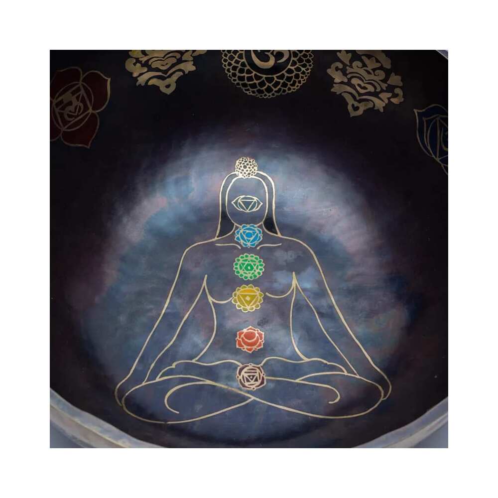 7 Chakra klangskål färgad, 5200-5800 g; ±38 cm - Bild 3