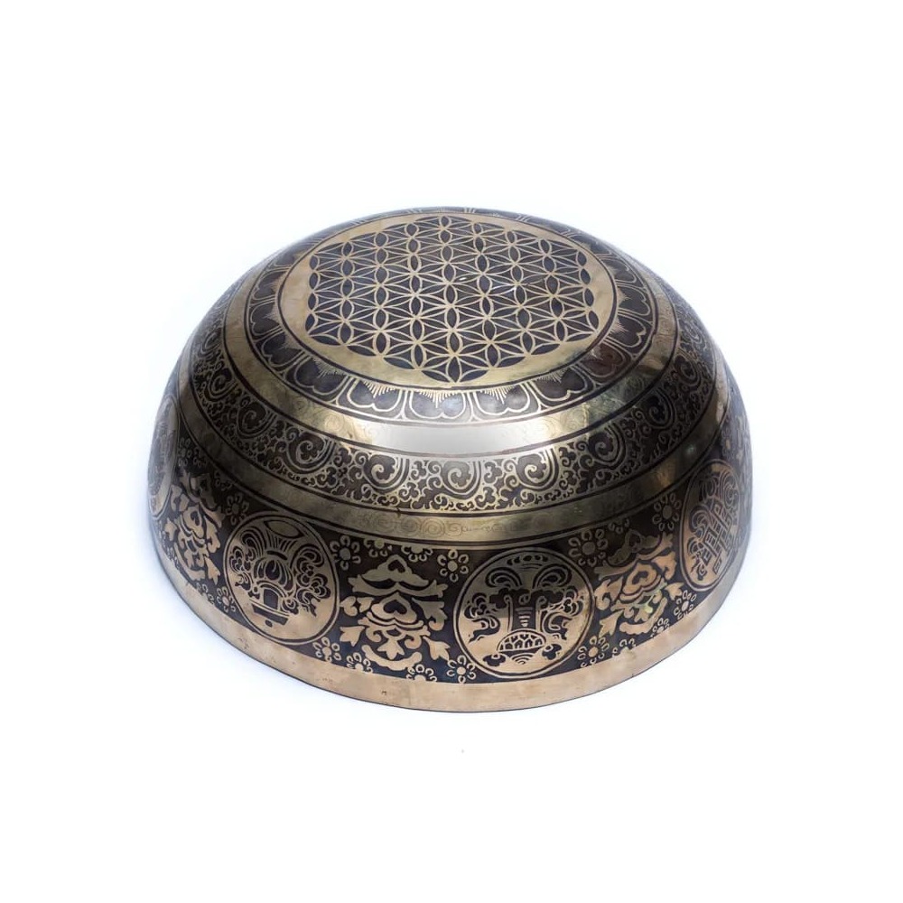 7 Chakra klangskål färgad, 5200-5800 g; ±38 cm - Bild 2