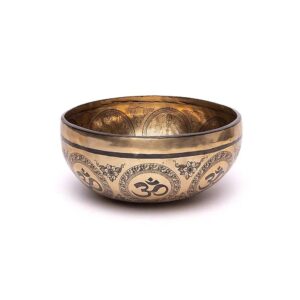 Lasergraverad klangskål Chakra Livets Blomma, ±1400-1600 g; ±22-24 cm