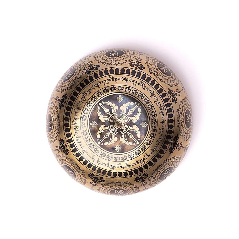 Lasergraverad klangskål Livets blomma, 1400-1600 g ; ±22-24 cm - Bild 2