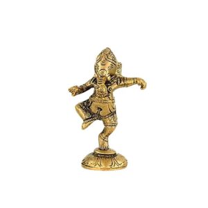 Ganesh dansande mässing, 10 cm