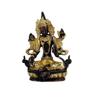 Grön Tara mässing liten, 13 cm