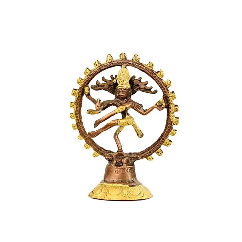 Shiva Nataraj mässing tvåfärgad, 10 cm