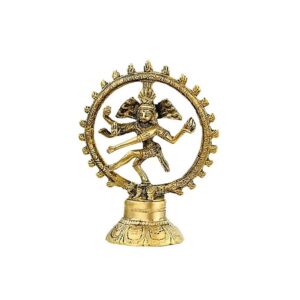 Shiva Nataraj mässing monokrom, 13 cm