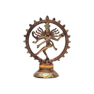 Shiva Nataraj mässing tvåfärgad, 20 cm