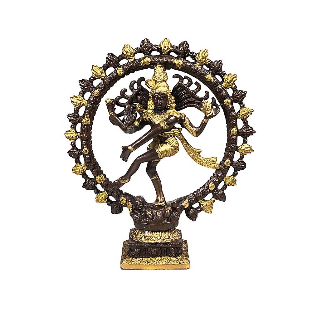 Shiva Nataraj mässing tvåfärgad större, 27 cm