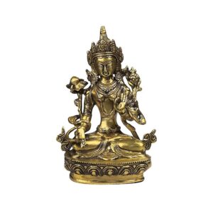 Vit Tara mässing, 20 cm