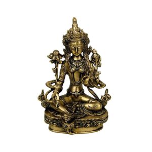 Grön Tara mässing medium, 20 cm