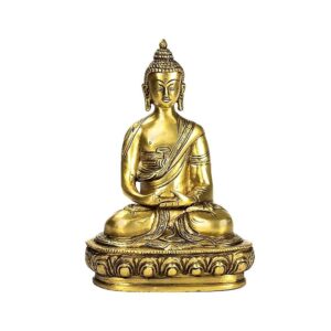 Buddha Amithaba statyett enfärgad, 20 cm