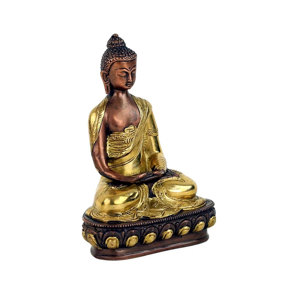Buddha Amitabha statyett tvåfärgad, 20 cm - Bild 3